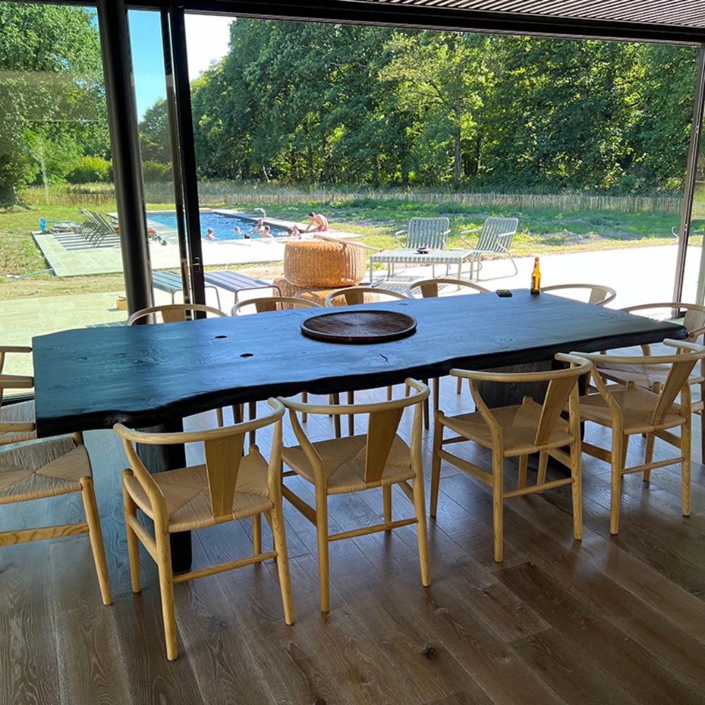 Table en cèdre brûlé Shou Sugi Ban – Image 3