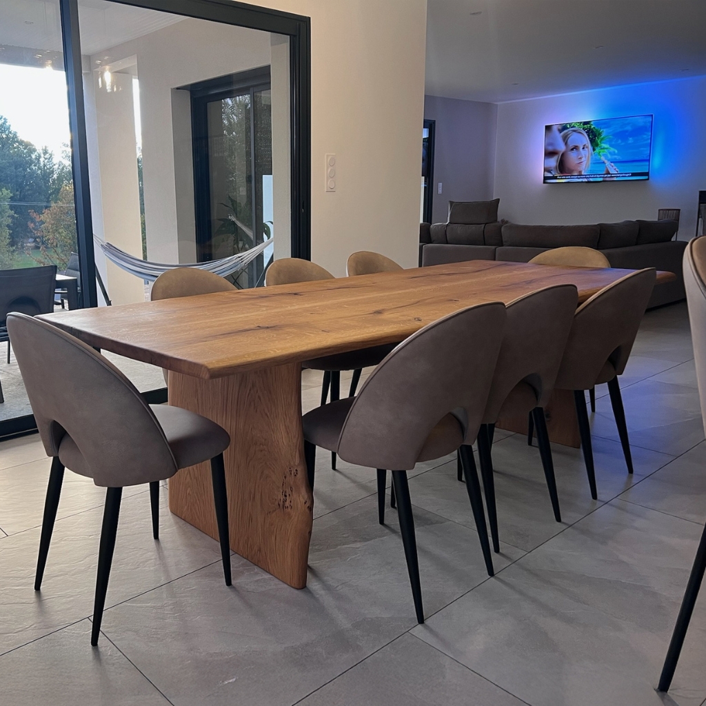 Table familiale en chêne massif français – Image 2